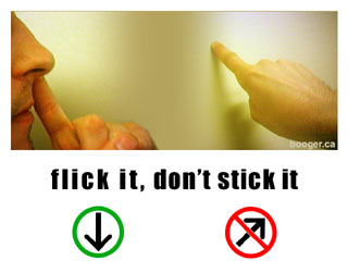 Flick it, don't stick it